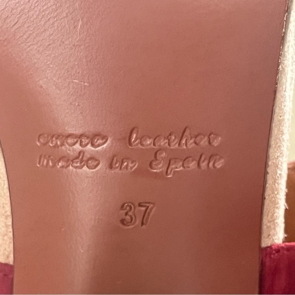 Chie Mihara Block Heel Sandals Checkered Heel Multi Colored Suede EU 37 US 7.5 - Picture 8 of 9